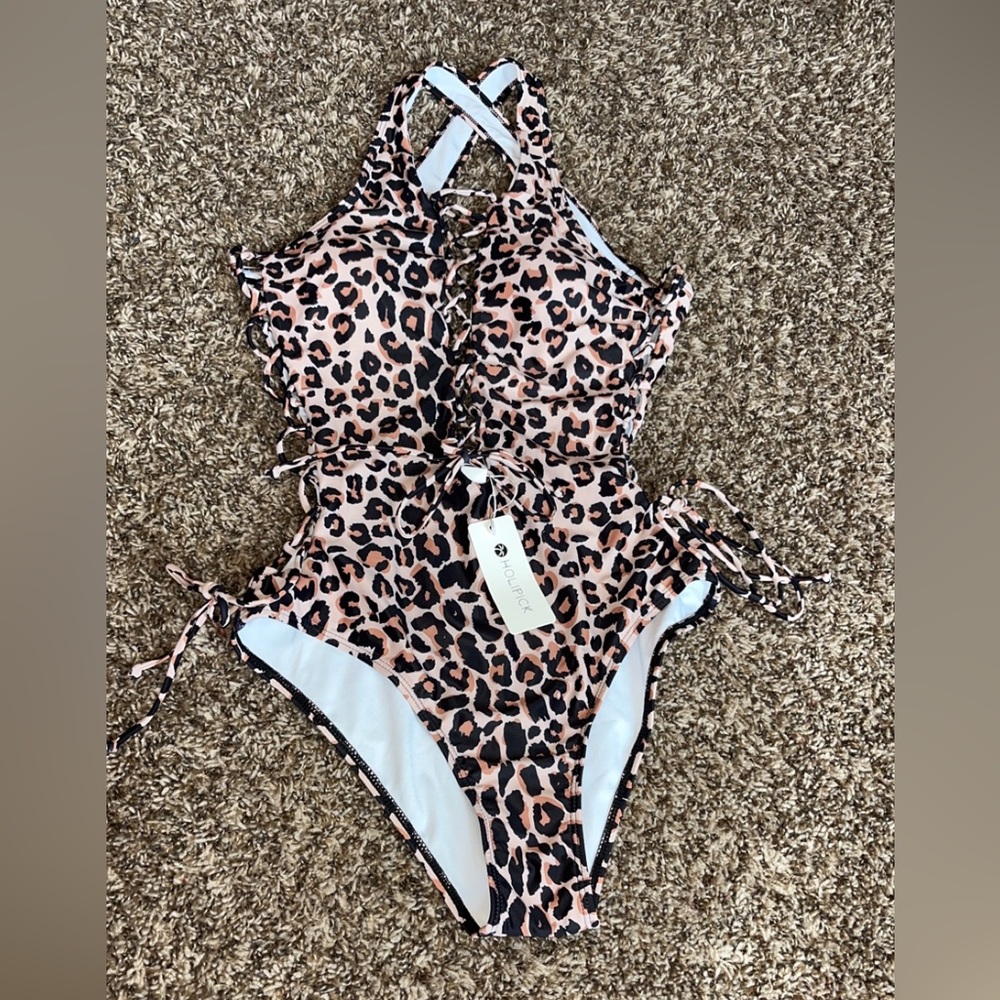Leopard print swimsuit